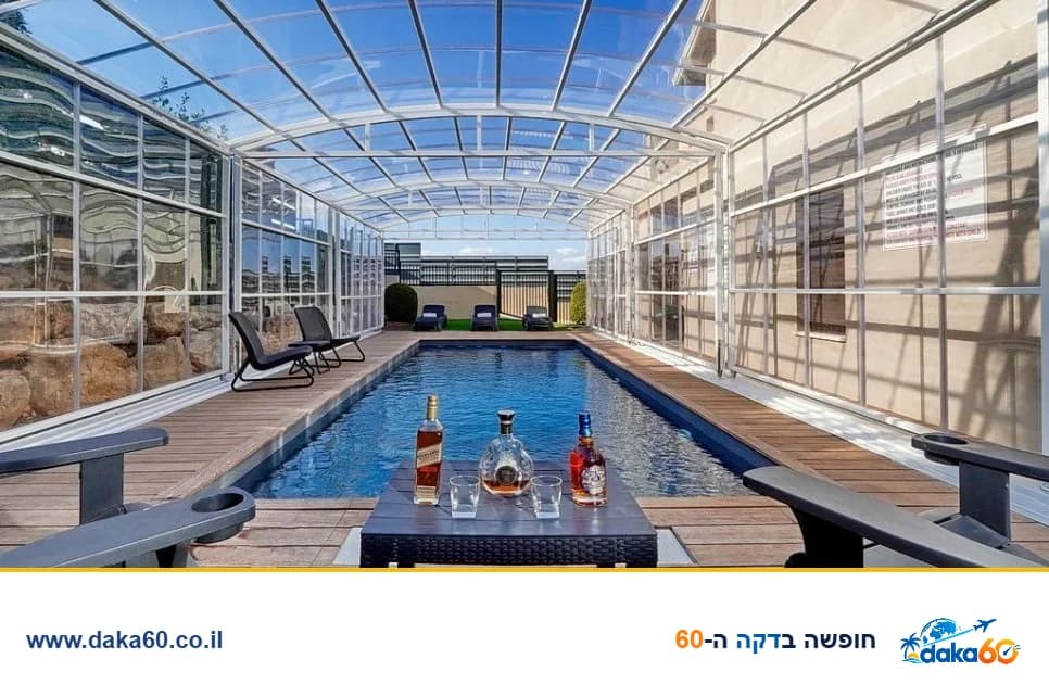 אחוזת נוף מרגליות בגליל עליון עם בריכה מחוממת ומקורה