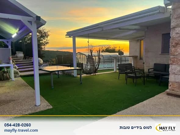 וילה לירון בגליל למשפחות עם בריכה פרטית וחמישה חדרים