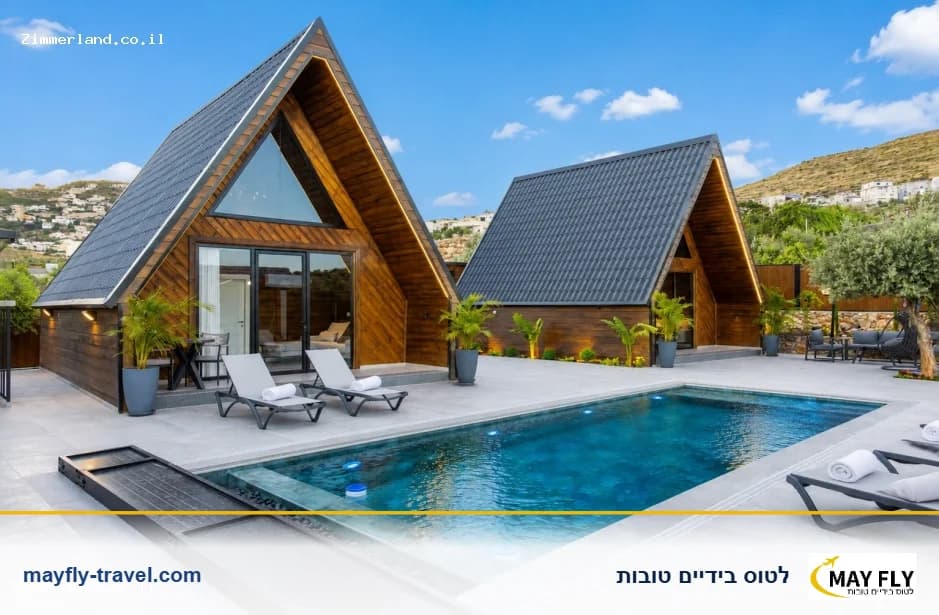 צימרים Vista Pyramid במעאר עם בריכה מחוממת וג'קוזי ספא