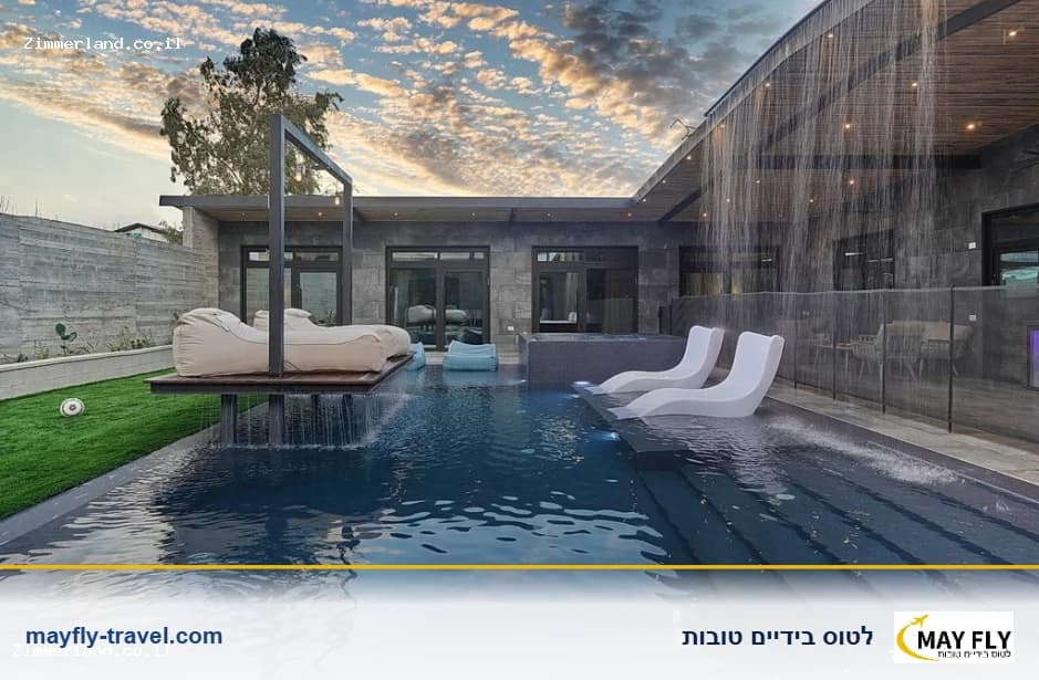 וילה לה ויטה במושב עלמה ל-40 איש עם 8 חדרי שינה